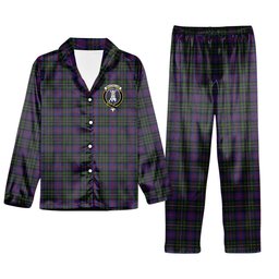 ScotsTee Shop Scottish MacCallum of Berwick Crest Tartan Pajama Satin Velvet Flannel Pajama Set