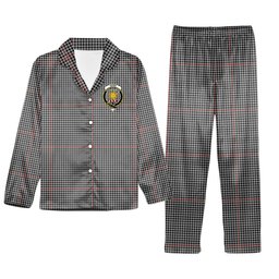 ScotsTee Shop Scottish Kerr Shepherd's Crest Tartan Pajama Satin Velvet Flannel Pajama Set