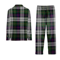 ScotsTee Shop Scottish MacCallum Dress - TD Crest Tartan Pajama Satin Velvet Flannel Pajama Set