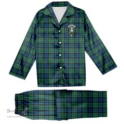 ScotsTee Shop Scottish MacCallum Ancient SC Crest Tartan Pajama Satin Velvet Flannel Pajama Set