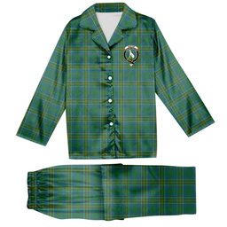ScotsTee Shop Scottish Hunter of Hunterston Ancient Crest Tartan Pajama Satin Velvet Flannel Pajama Set
