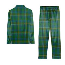 ScotsTee Shop Scottish Hunter of Hunterston Ancient Crest Tartan Pajama Satin Velvet Flannel Pajama Set