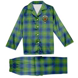 ScotsTee Shop Scottish Johnston Ancient Crest Tartan Pajama Satin Velvet Flannel Pajama Set