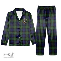 ScotsTee Shop Scottish Jamieson Crest Tartan Pajama Satin Velvet Flannel Pajama Set