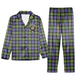 ScotsTee Shop Scottish MacDonald Ancient Crest Tartan Pajama Satin Velvet Flannel Pajama Set