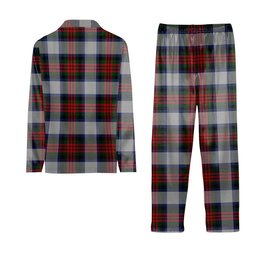 ScotsTee Shop Scottish MacDuff Dress 5 Crest Tartan Pajama Satin Velvet Flannel Pajama Set
