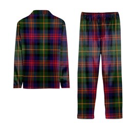 ScotsTee Shop Scottish Logan Modern Crest Tartan Pajama Satin Velvet Flannel Pajama Set