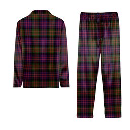 ScotsTee Shop Scottish MacDonald Modern Crest Tartan Pajama Satin Velvet Flannel Pajama Set