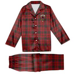 ScotsTee Shop Scottish MacDonell of Glengarry 4 Crest Tartan Pajama Satin Velvet Flannel Pajama Set