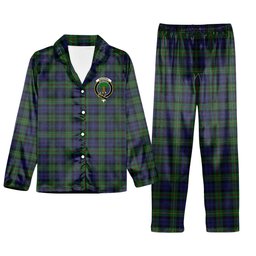 ScotsTee Shop Scottish MacEwen Clans Originaux Crest Tartan Pajama Satin Velvet Flannel Pajama Set