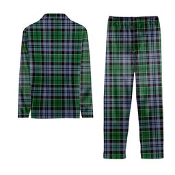 ScotsTee Shop Scottish MacIsaac Ancient Crest Tartan Pajama Satin Velvet Flannel Pajama Set