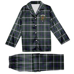 ScotsTee Shop Scottish MacKenzie Dress 2 Crest Tartan Pajama Satin Velvet Flannel Pajama Set