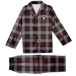 ScotsTee Shop Scottish Lindsay Hunting Ancient Crest Tartan Pajama Satin Velvet Flannel Pajama Set