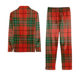 ScotsTee Shop Scottish MacAuley Ancient Crest Tartan Pajama Satin Velvet Flannel Pajama Set
