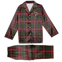 ScotsTee Shop Scottish MacCulloch Ancient Crest Tartan Pajama Satin Velvet Flannel Pajama Set
