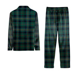 ScotsTee Shop Scottish Kennedy Modern Clan Crest Tartan Pajama Satin Velvet Flannel Pajama Set