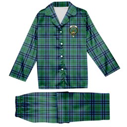 ScotsTee Shop Scottish Keith Ancient Crest Tartan Pajama Satin Velvet Flannel Pajama Set