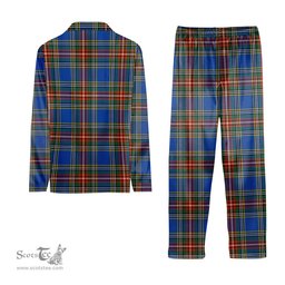 ScotsTee Shop Scottish MacBeth Ancient SC Crest Tartan Pajama Satin Velvet Flannel Pajama Set