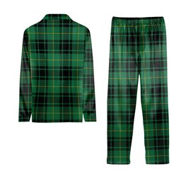 ScotsTee Shop Scottish MacArthur Ancient Crest Tartan Pajama Satin Velvet Flannel Pajama Set