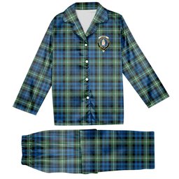 ScotsTee Shop Scottish Lamont Ancient Crest Tartan Pajama Satin Velvet Flannel Pajama Set