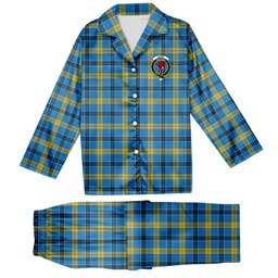 ScotsTee Shop Scottish Laing SC Crest Tartan Pajama Satin Velvet Flannel Pajama Set