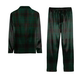 ScotsTee Shop Scottish MacGillivray Hunting Modern Crest Tartan Pajama Satin Velvet Flannel Pajama Set