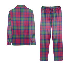 ScotsTee Shop Scottish Lindsay Ancient Crest Tartan Pajama Satin Velvet Flannel Pajama Set