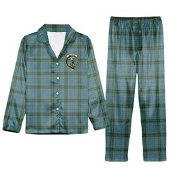 ScotsTee Shop Scottish MacInnes Ancient Crest Tartan Pajama Satin Velvet Flannel Pajama Set