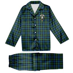 ScotsTee Shop Scottish Lamont Crest Tartan Pajama Satin Velvet Flannel Pajama Set