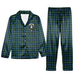 ScotsTee Shop Scottish Lamont Crest Tartan Pajama Satin Velvet Flannel Pajama Set