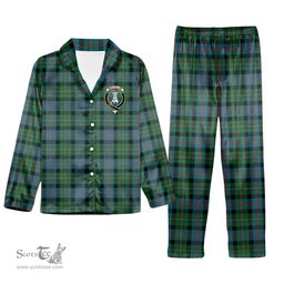 ScotsTee Shop Scottish MacCallum Ancient Crest Tartan Pajama Satin Velvet Flannel Pajama Set