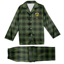 ScotsTee Shop Scottish MacIvor Hunting Crest Tartan Pajama Satin Velvet Flannel Pajama Set