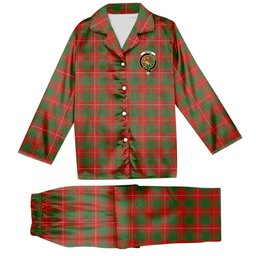 ScotsTee Shop Scottish MacFie Ancient Crest Tartan Pajama Satin Velvet Flannel Pajama Set