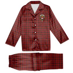 ScotsTee Shop Scottish MacColl 2 Crest Tartan Pajama Satin Velvet Flannel Pajama Set