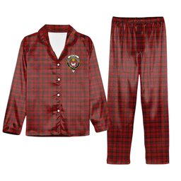 ScotsTee Shop Scottish MacColl 2 Crest Tartan Pajama Satin Velvet Flannel Pajama Set