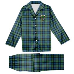 ScotsTee Shop Scottish MacEwen Ancient SC Crest Tartan Pajama Satin Velvet Flannel Pajama Set
