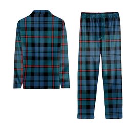 ScotsTee Shop Scottish MacCorquodale Ancient Crest Tartan Pajama Satin Velvet Flannel Pajama Set