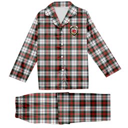 ScotsTee Shop Scottish MacDuff Dress Modern SC Crest Tartan Pajama Satin Velvet Flannel Pajama Set