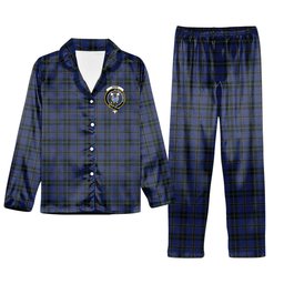 ScotsTee Shop Scottish Hope-Weir Weir 1 Crest Tartan Pajama Satin Velvet Flannel Pajama Set