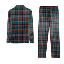ScotsTee Shop Scottish Hunter Old Modern Crest Tartan Pajama Satin Velvet Flannel Pajama Set