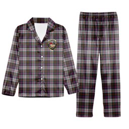 ScotsTee Shop Scottish MacDonald Dress 2 Crest Tartan Pajama Satin Velvet Flannel Pajama Set