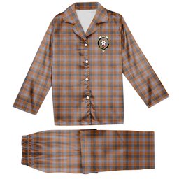 ScotsTee Shop Scottish Jardine of Castlemilk Ancient Crest Tartan Pajama Satin Velvet Flannel Pajama Set
