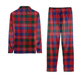 ScotsTee Shop Scottish MacColl Hunting Modern Crest Tartan Pajama Satin Velvet Flannel Pajama Set