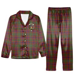 ScotsTee Shop Scottish Lumsden Crest Tartan Pajama Satin Velvet Flannel Pajama Set