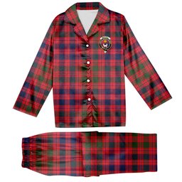 ScotsTee Shop Scottish MacColl Old Modern Crest Tartan Pajama Satin Velvet Flannel Pajama Set