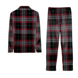 ScotsTee Shop Scottish Lindsay Hunting Modern Crest Tartan Pajama Satin Velvet Flannel Pajama Set