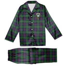ScotsTee Shop Scottish Inglis Crest Tartan Pajama Satin Velvet Flannel Pajama Set