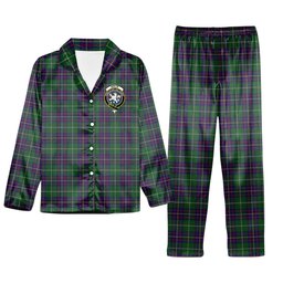 ScotsTee Shop Scottish Inglis Crest Tartan Pajama Satin Velvet Flannel Pajama Set