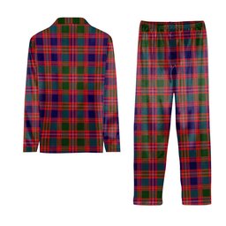 ScotsTee Shop Scottish MacIntyre Modern Crest Tartan Pajama Satin Velvet Flannel Pajama Set
