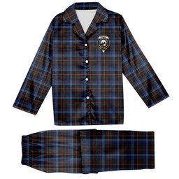 ScotsTee Shop Scottish Kennedy Irish Crest Tartan Pajama Satin Velvet Flannel Pajama Set
